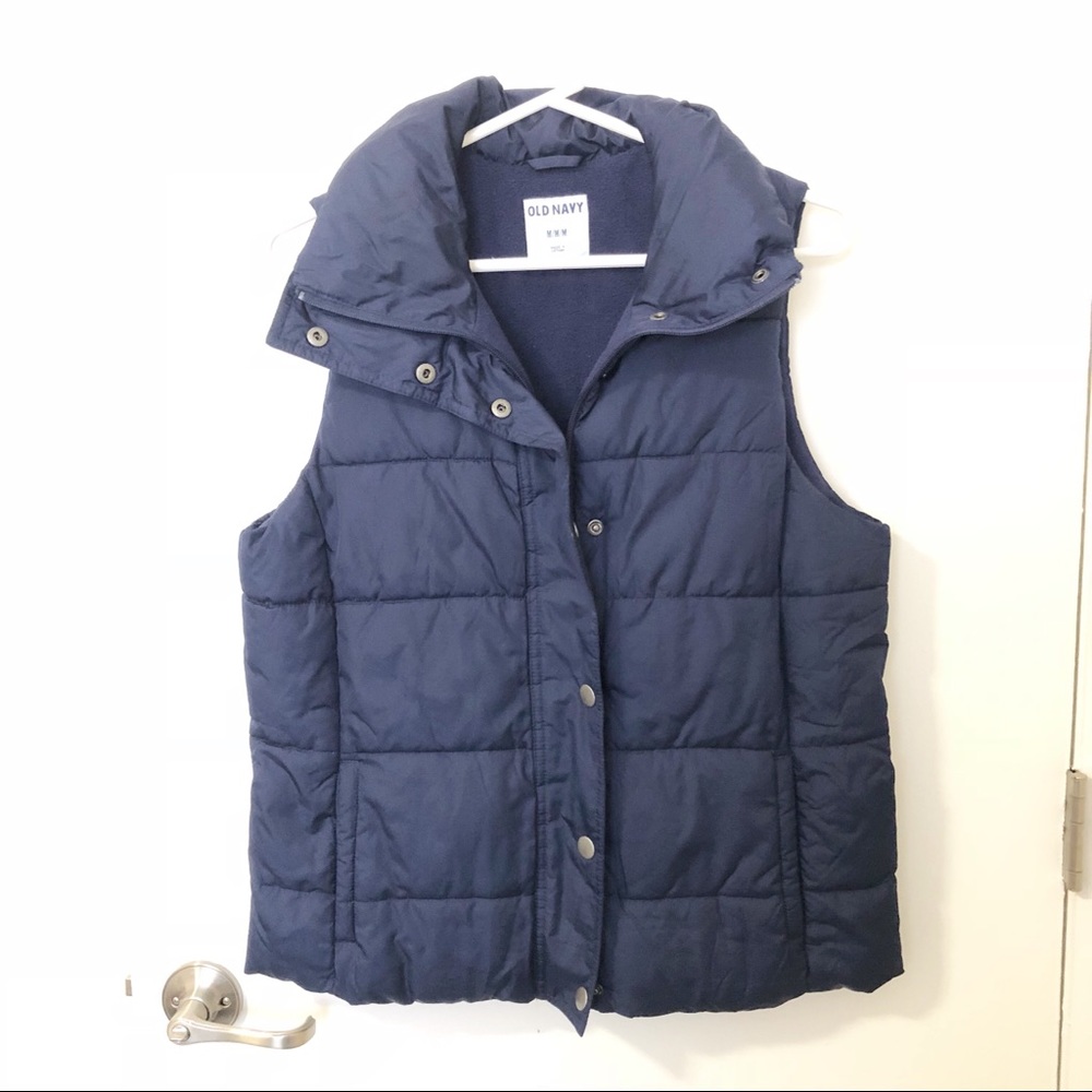 Old navy puffy navy vest blue